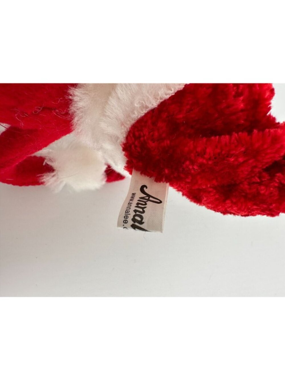 Annalee 2012 Christmas Elf Doll Red White Santa Outfit Holly Brown Hair Poseable - Picture 5 of 8